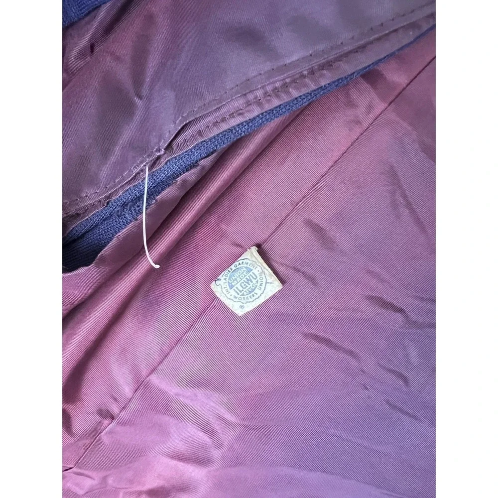Vintage Royal Blue Cape Coat Military Frog Closure Ombre Lining Peter Pan Collar